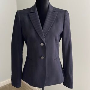 Tahari Navi striped blazer